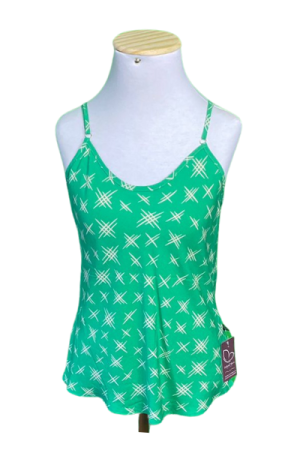Blusa Regata Sedinha Verde com Detalhes - G