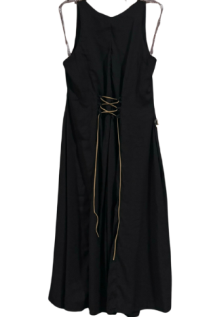 Vestido Longo Regata com botões – Preto – G